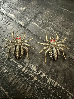 Balenciaga spider earrings with crystals